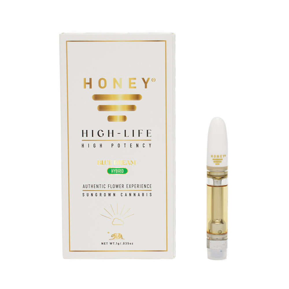 Photograph of product: Blue Dream | 1g | Distillate | Cartridge | Honey