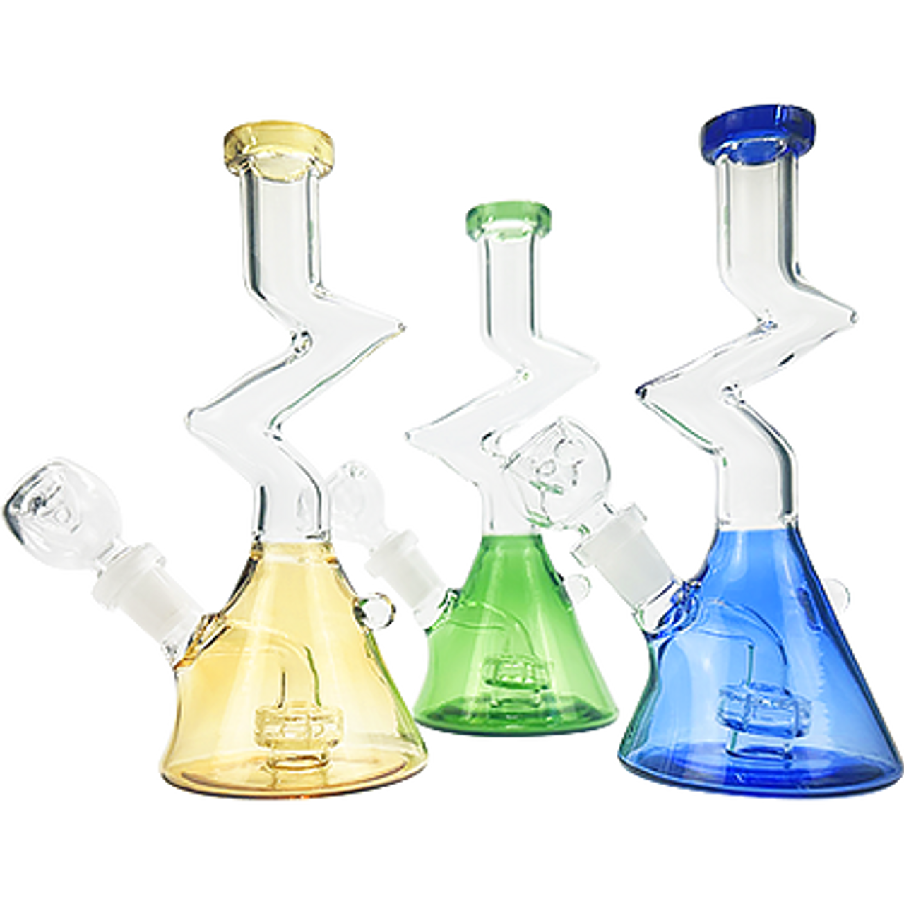 Photograph of product: Zong Style Beaker Bong with Flower Bowl | Assorted Colors