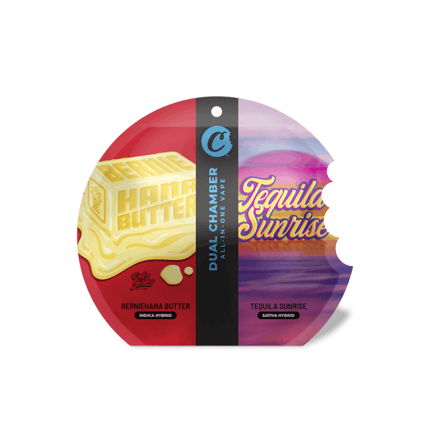 Photograph of product: BernieHana Butter/Tequila Sunrise | 1G Dual Chamber AIO - 