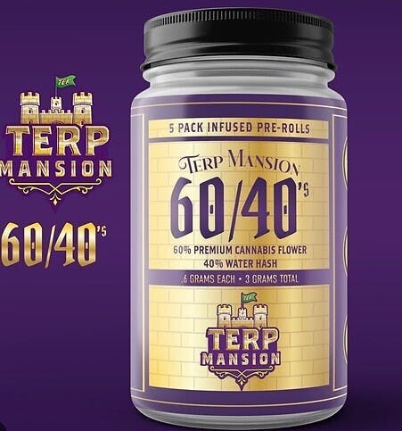 Photograph of product: Terp Mansion .6g Sunny Deez au chocolat Infused Pre-Roll 5pk