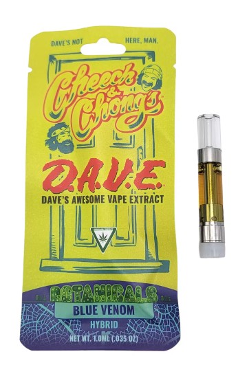 Photograph of product: Cheech & Chong- Blue Venom- Vape Cart