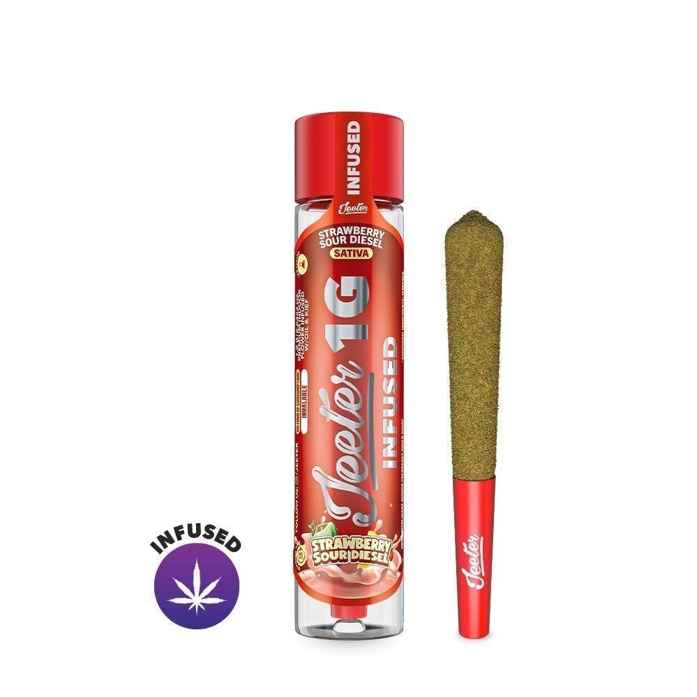 Photograph of product: Strawberry Sour Diesel Infused Pre-Roll