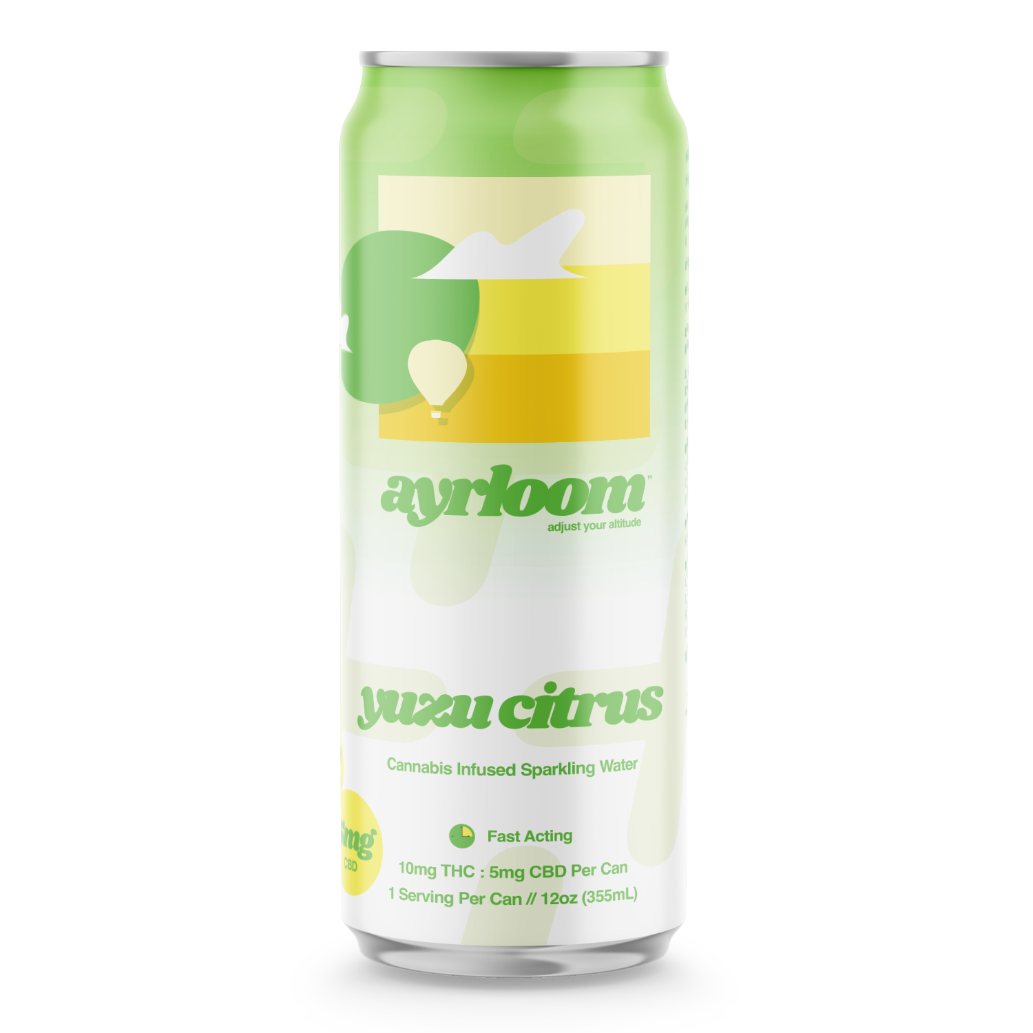 Photograph of product: Ayrloom | Yuzu Citrus | 2:1 (TH-oui:CBD) Single Can