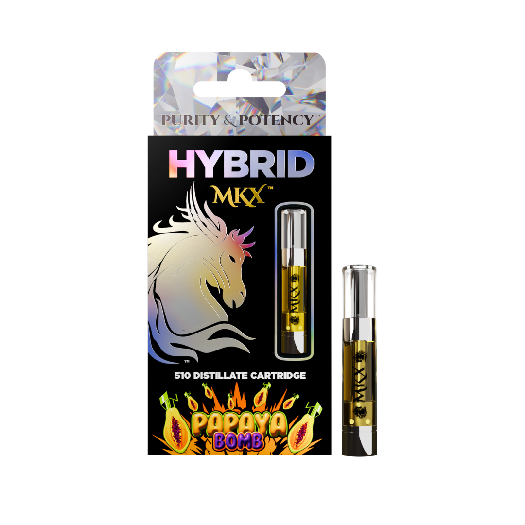 Photograph of product: MKX | Papaya Bomb | Vape Cart | 1g | Hybrid