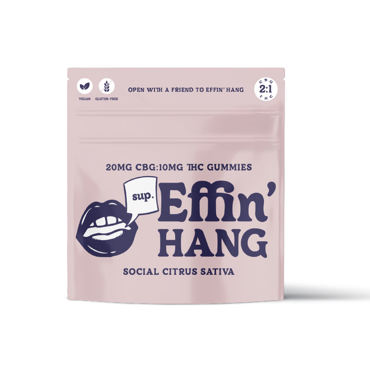 Photograph of product: Effin - Social Citrus Hang 2:1 CBG:TH-oui Gummies 100mg