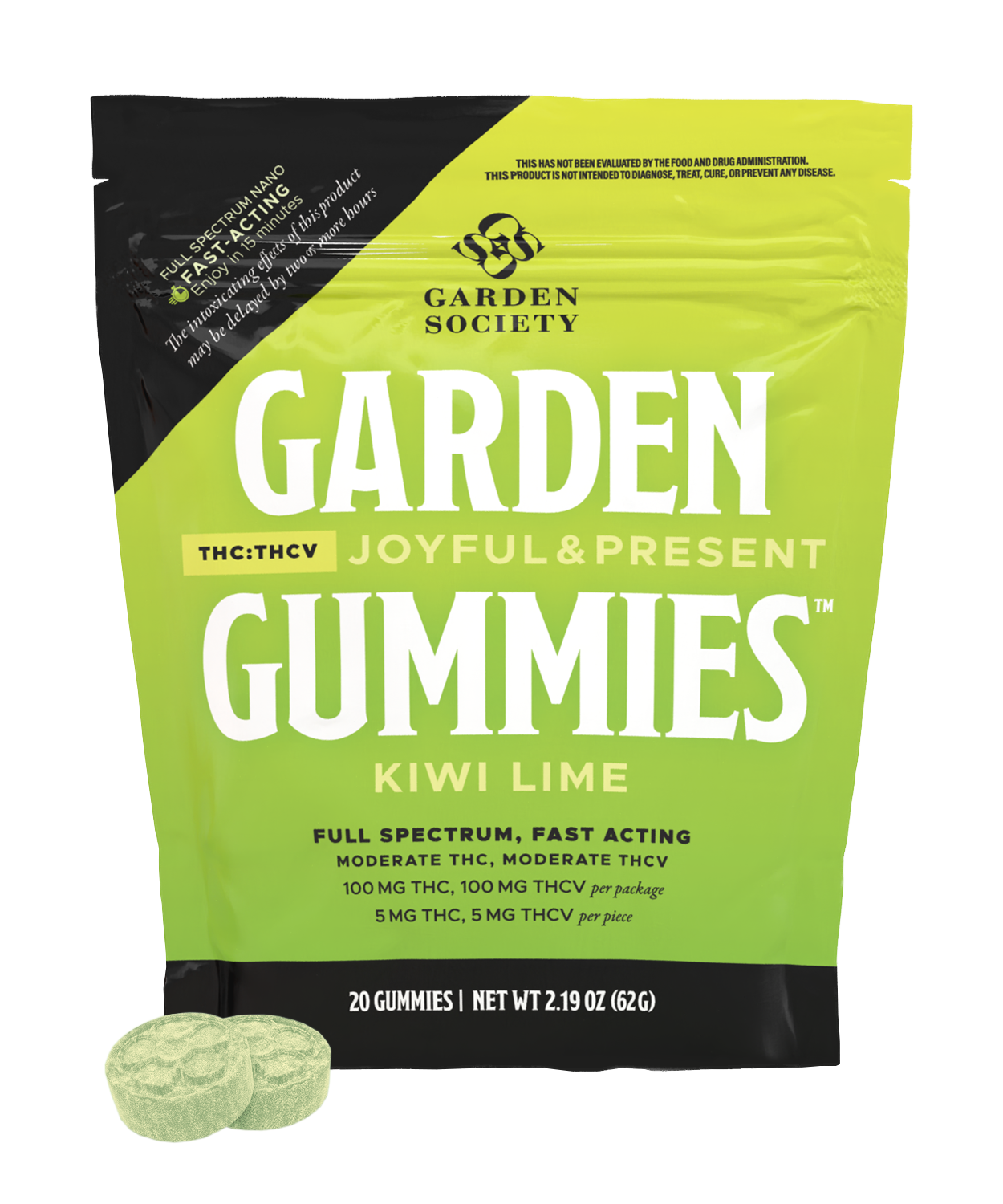Photograph of product: Kiwi Lime | 100mg TH-oui: 100mg TH-ouiv | 20pk