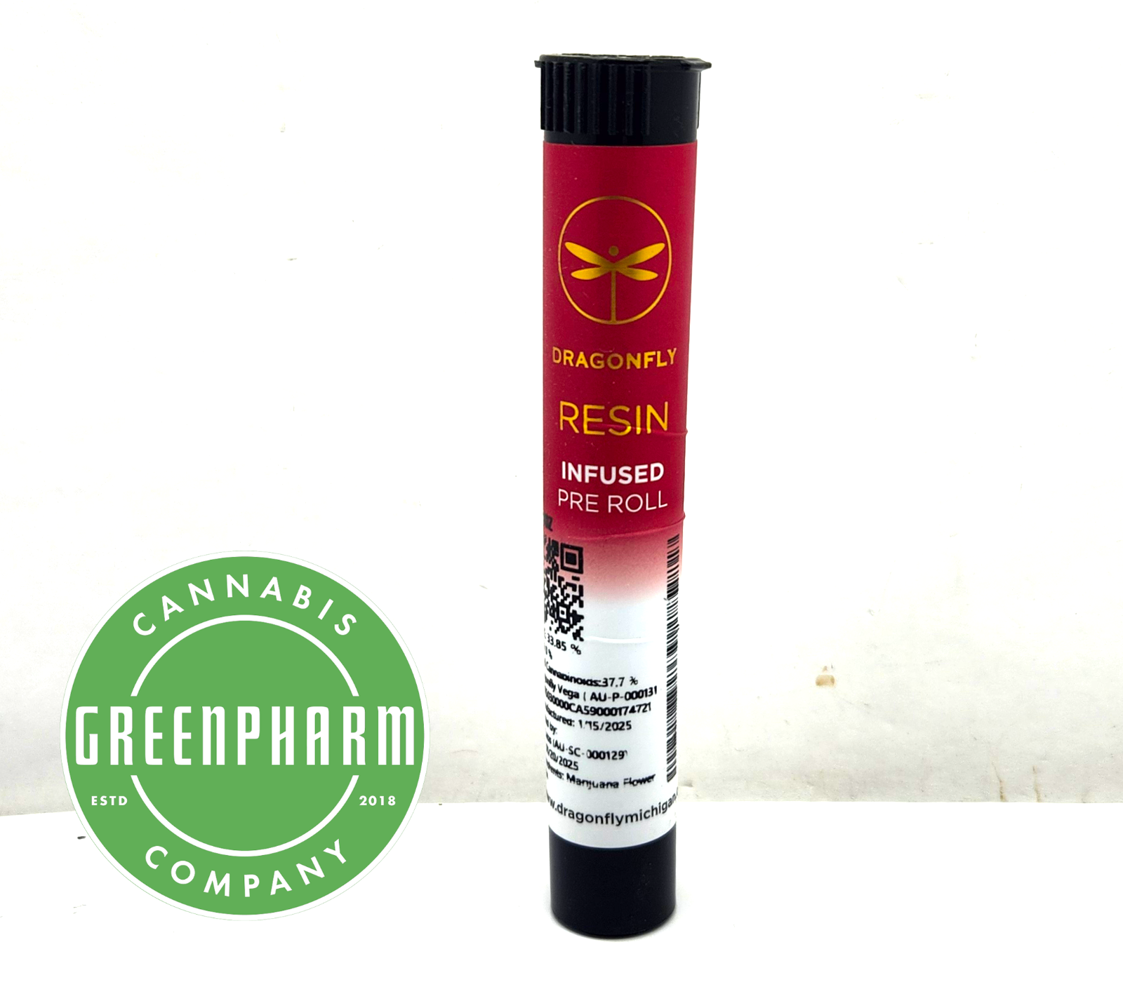 Photograph of product: Infused Pre-Roll | Dragonfly | Willy Cake Live Resin Infused