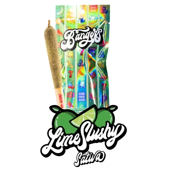 Photograph of product: Bangers | Lime Slushy Infused Preroll   1.2 G