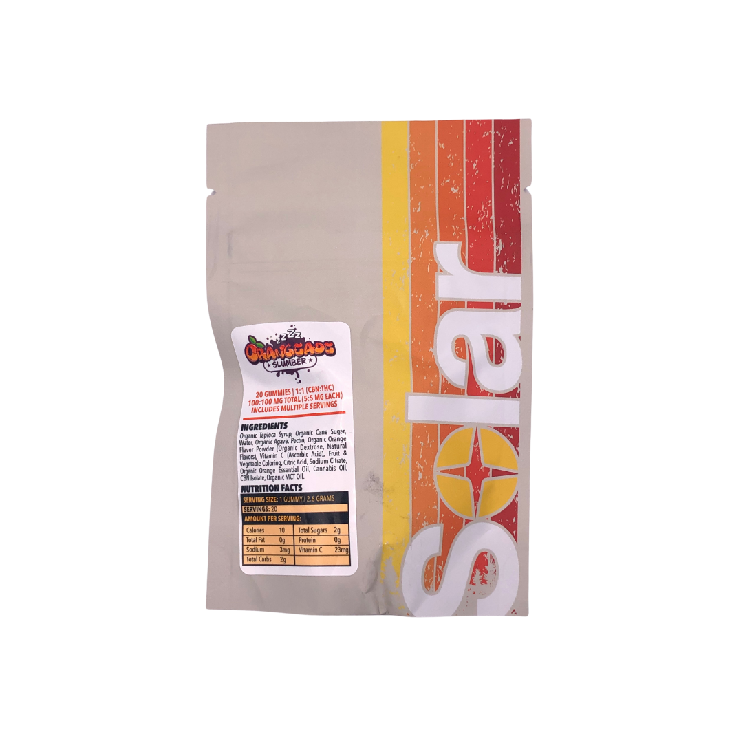 Photograph of product: Orangeade | Solar Slumber Gummies | 1:1 TH-oui/CBN | 20 pk