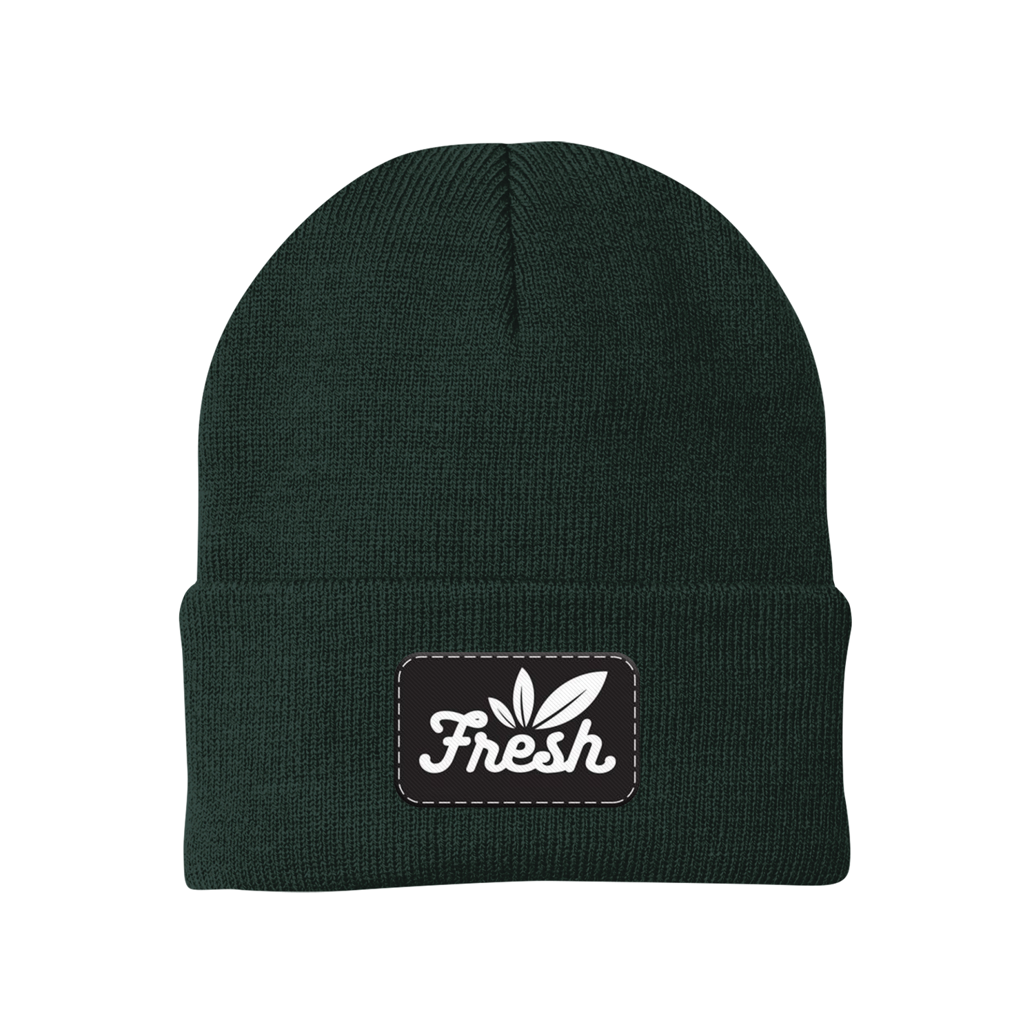 Photograph of product: Fresh | Patch Beanie | Forest Green