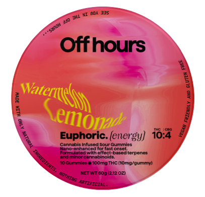 Photograph of product: Euphoric: Sour Watermelon Lemonade  -TH-oui:CBG Gummie 10 Pack (100mg)