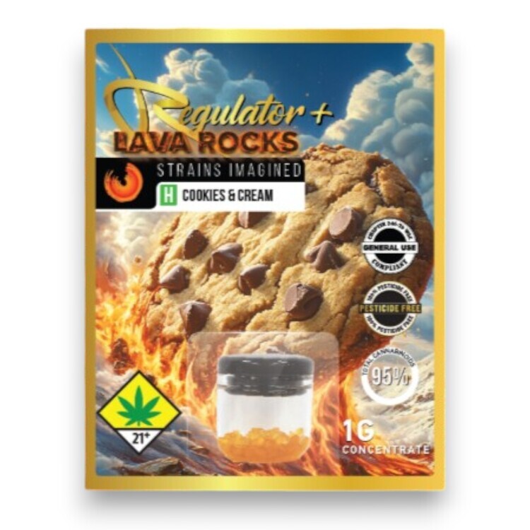 Photograph of product: Cookies & Cream 1g Lava Rocks (Regulator)