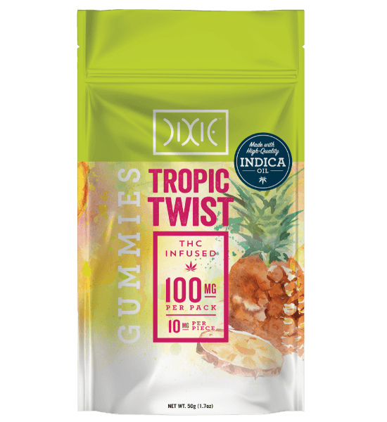 Photograph of product: 100mg Tropic Twist Gummies 10pk