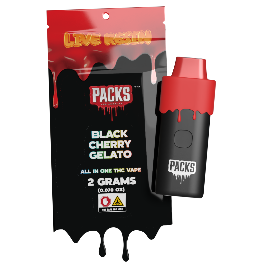 Photograph of product: Pack Pods | Black Cherry Gelato | 2g Disposable