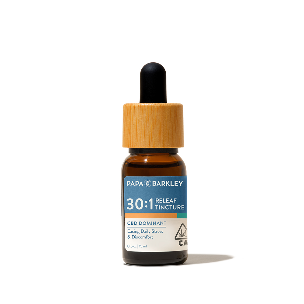 Photograph of product: Papa & Barkley | 30:1 CBD Dominant Releaf Tincture (15mL) | 453.8mg CBD/16mg TH-oui