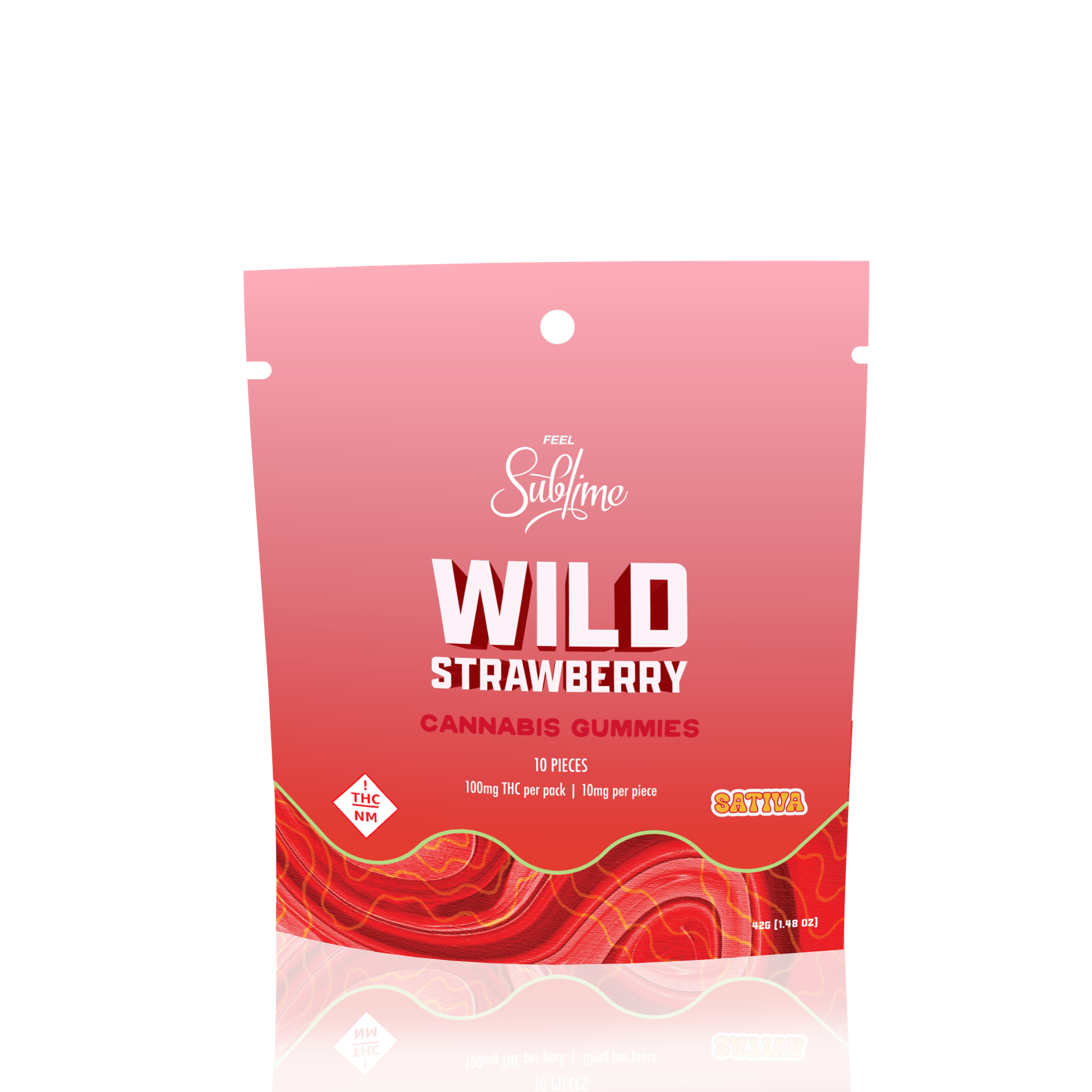 Photograph of product: Gummies Wild Strawberry (Oui'd) MVE 100mg