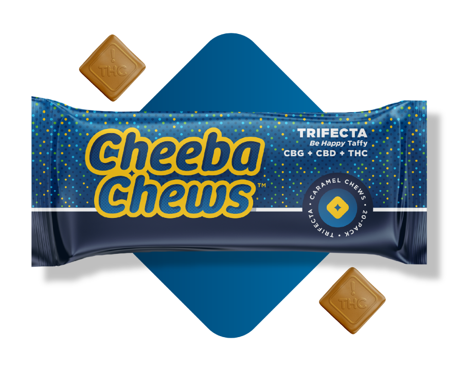 Photograph of product: Cheeba Chews - Wax Wrap Taffy - CBG - 1:1 Trifecta - 100mg