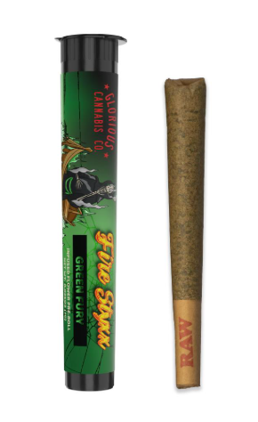 Photograph of product: Glorious Fire Styxx Infused Pre-Roll 1G Green Fury