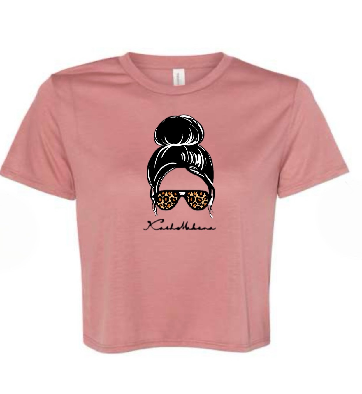 Photograph of product: KashMakena - Sunglasses Girl Crop Top - Mauve