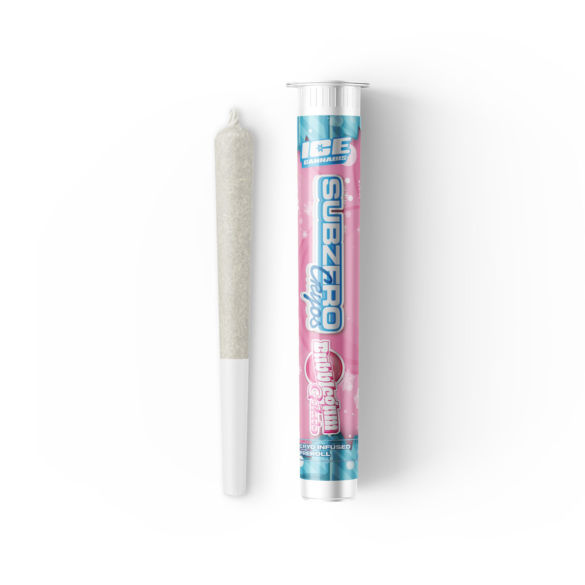Photograph of product: Sub Zero Bubblegum Gelato Cryo Infused Pre-Roll | 1g