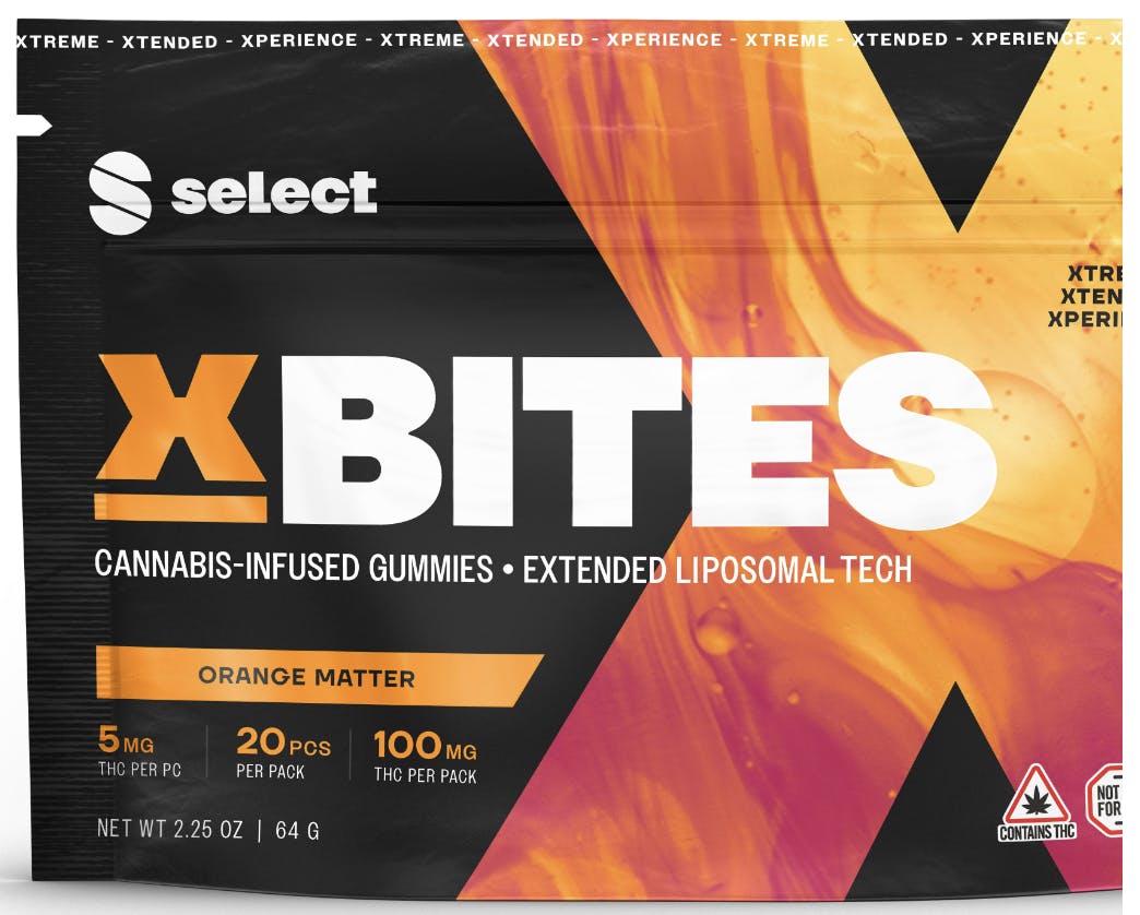 Photograph of product: X-Bites  | Orange Matter | Gummies | 10pk | 100mg