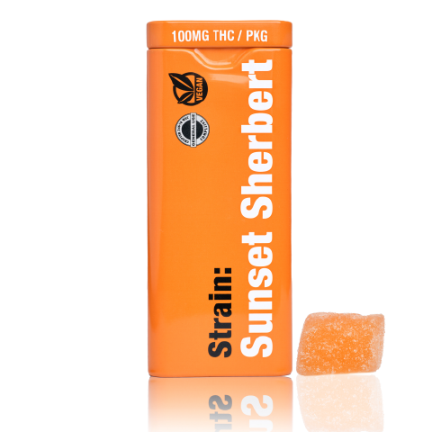 Photograph of product: Drops | Creative Orange | Rosin Gummy | 20pk | DOH | 100mg TH-oui