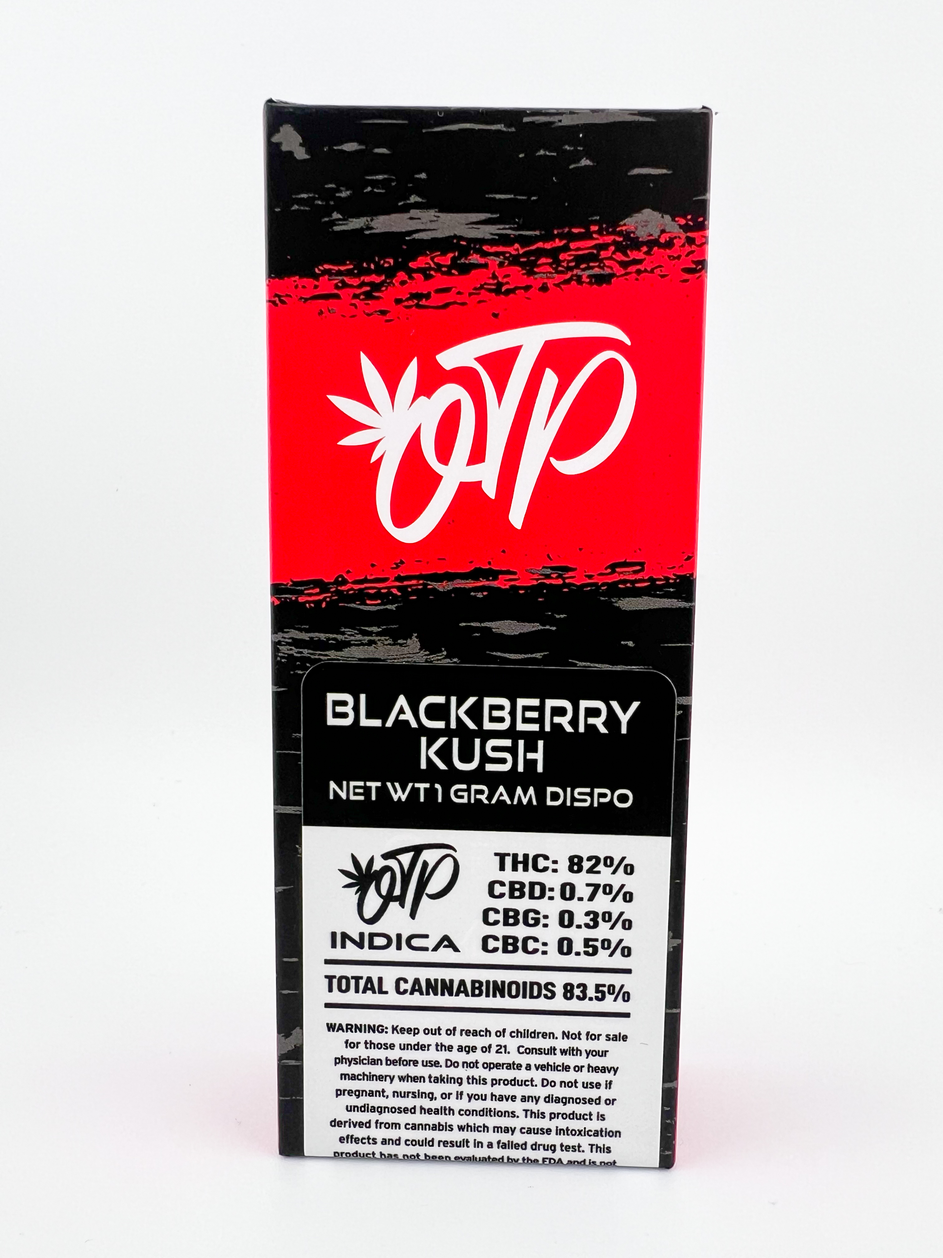 Photograph of product: Off The Path - Blackberry Kush - Oui'd - 1g Disposable Vape