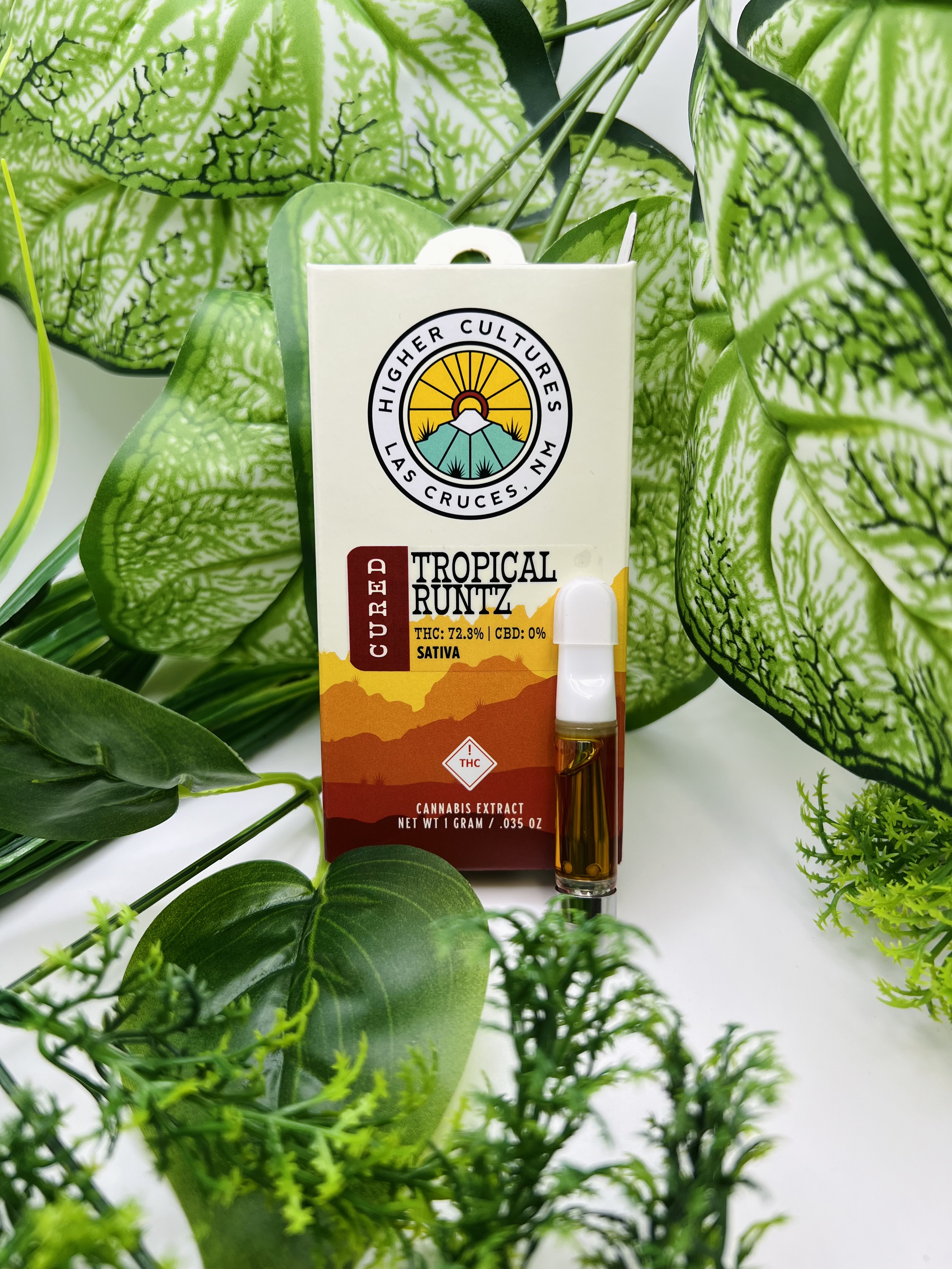 Photograph of product: Higher Cultures - Tropical Runtz - 1g Cured Cartridge