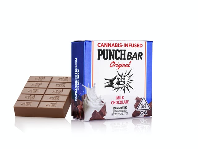 Photograph of product: Milk Chocolate | 100mg punch bar nano - 