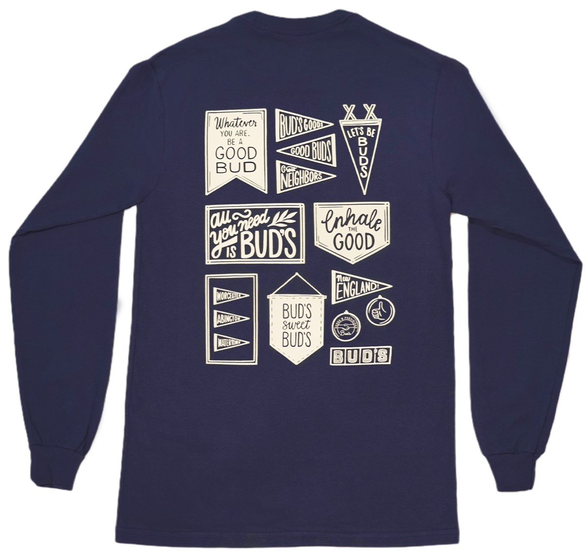 Photograph of product: Pennant Navy Long Sleeve Shirt - Medium