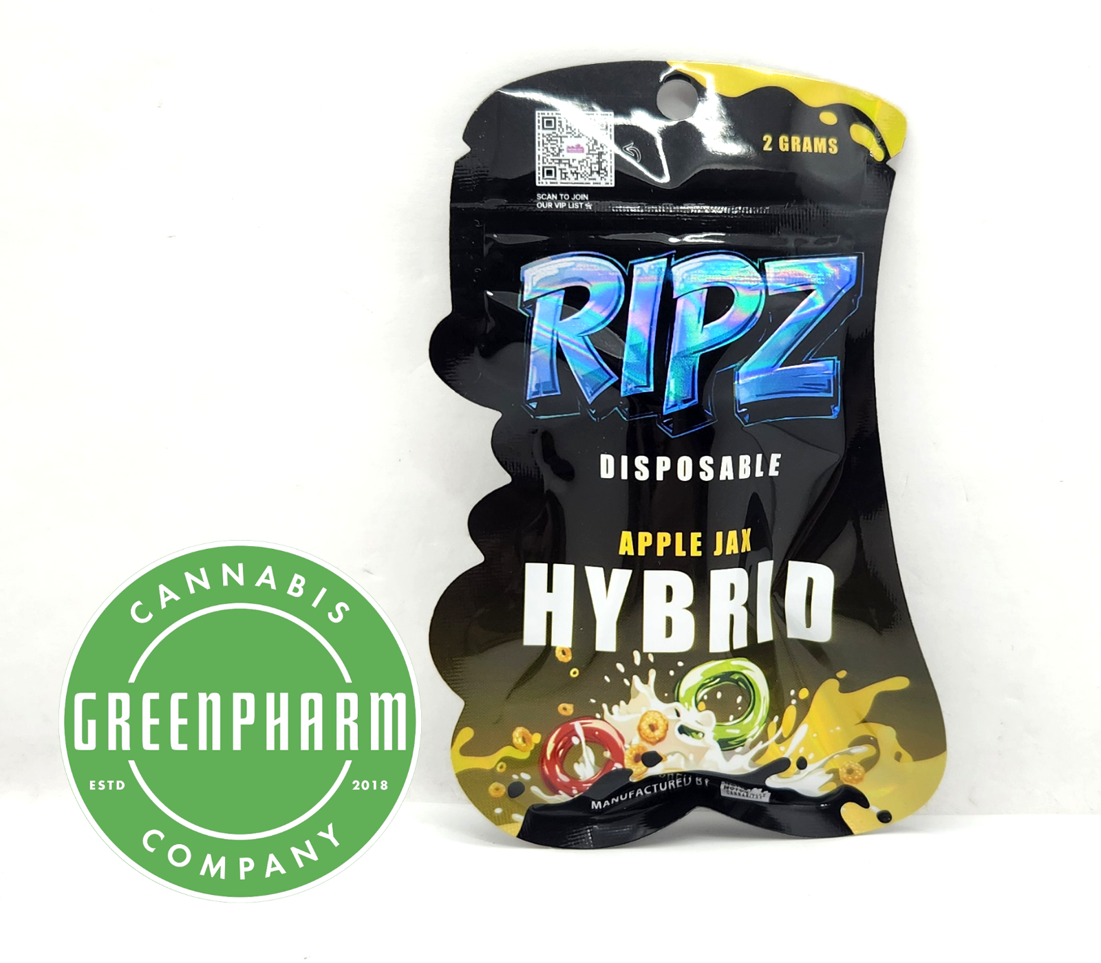 Photograph of product: Disposable Vape | RIPZ |  Apple Jax