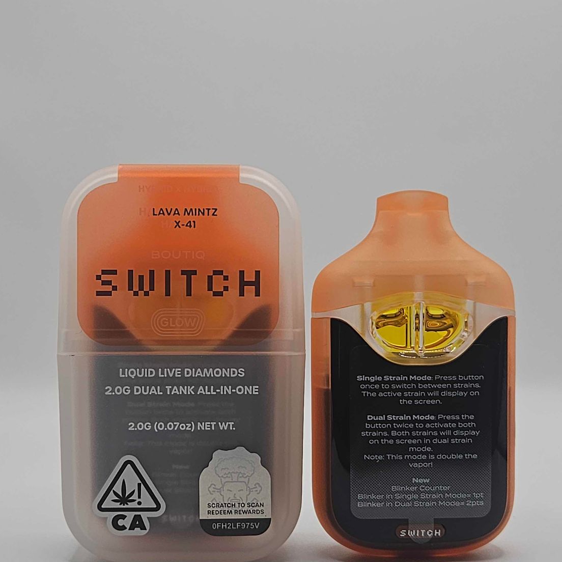 Photograph of product: Boutiq | Lava Mintz x X-41 | Liquid Live Diamonds AIO Vape