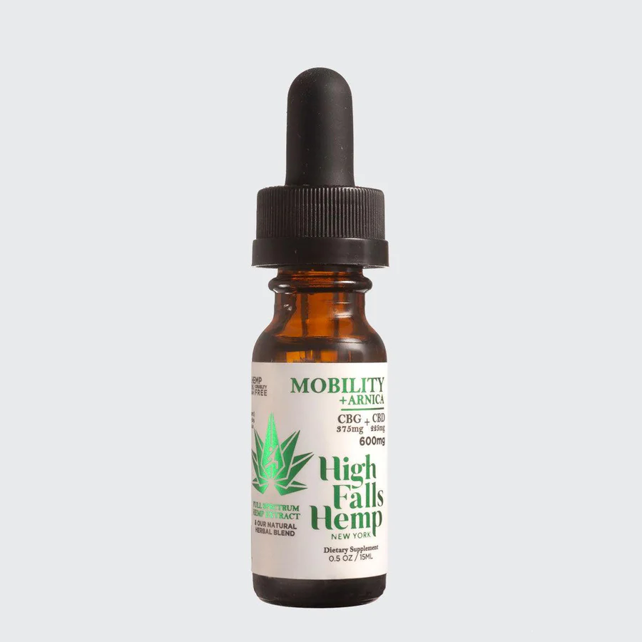 Photograph of Product: High Falls Hemp | CBD Tincture 375mg | Mobility + Arnica
