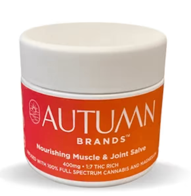 Photograph of product: Nourishing Muscle & Joint Salve - 1:7 CBD:TH-oui 400mg - Autumn Brands