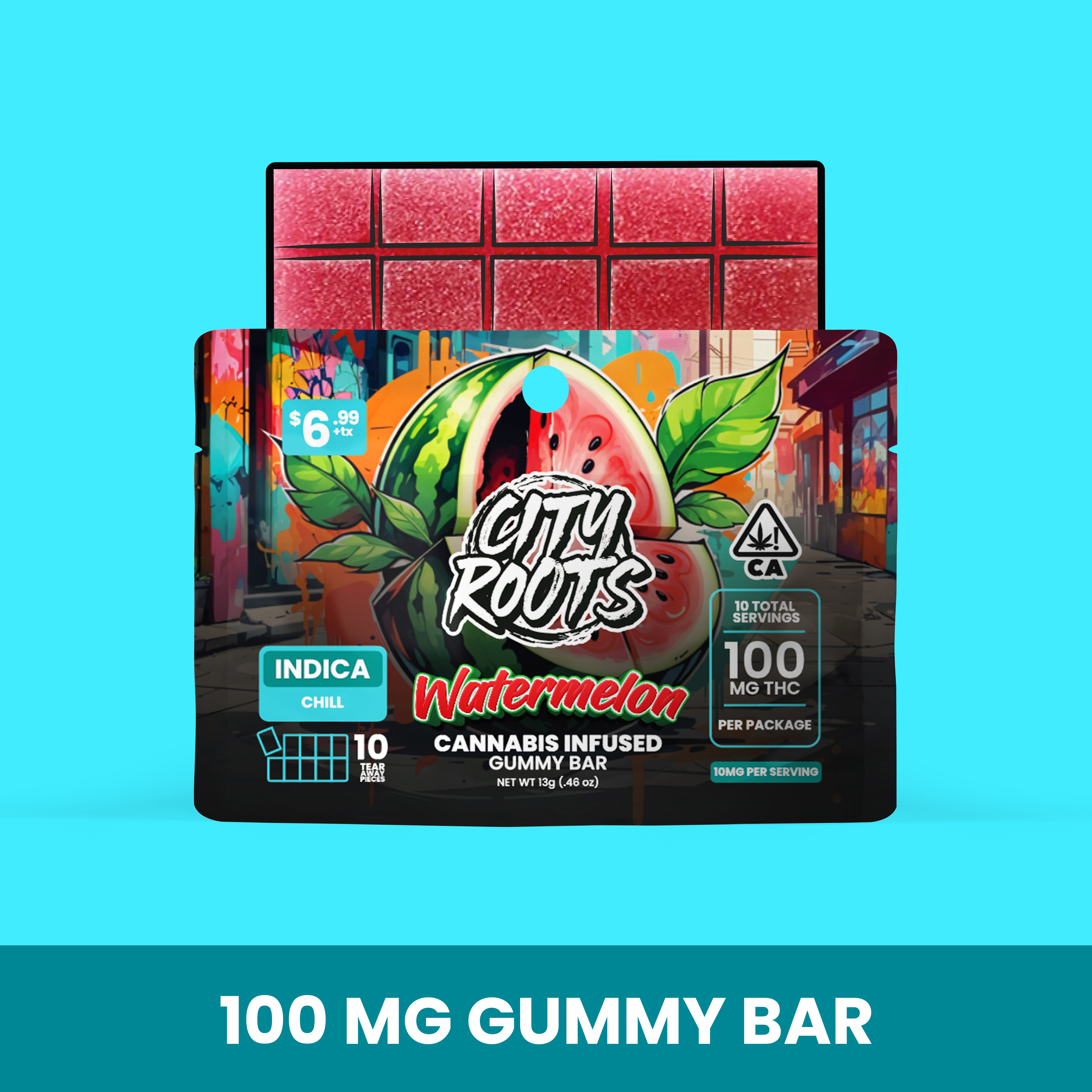 Photograph of product: City Roots - Watermelon (Oui'd) Edible 100mg