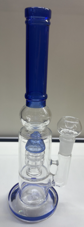 Photograph of product: 12" Blue Glass Water Pipe