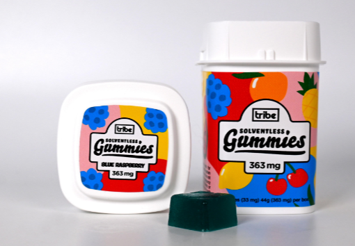 Photograph of Product: Solventless Gummies Blue Raspberry 363mg