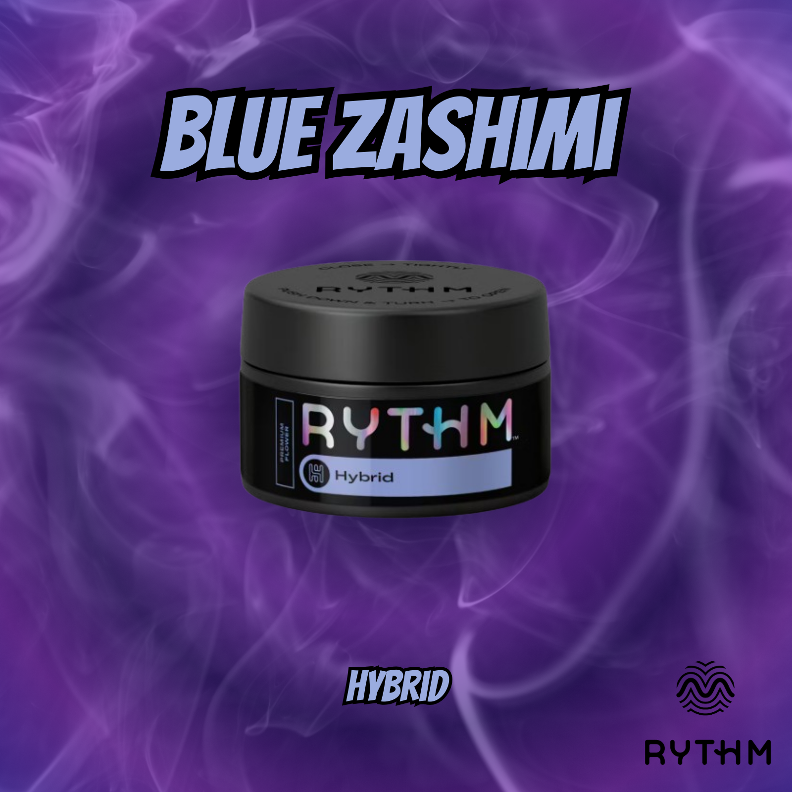 Photograph of product: Rythm | Blue Zashimi | 3.5g (Hybrid)