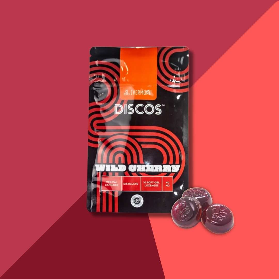 Photograph of product: Discos 100mg Gummies - Wild Cherriezzz 5:1:1 (CBD:TH-oui:CBN)