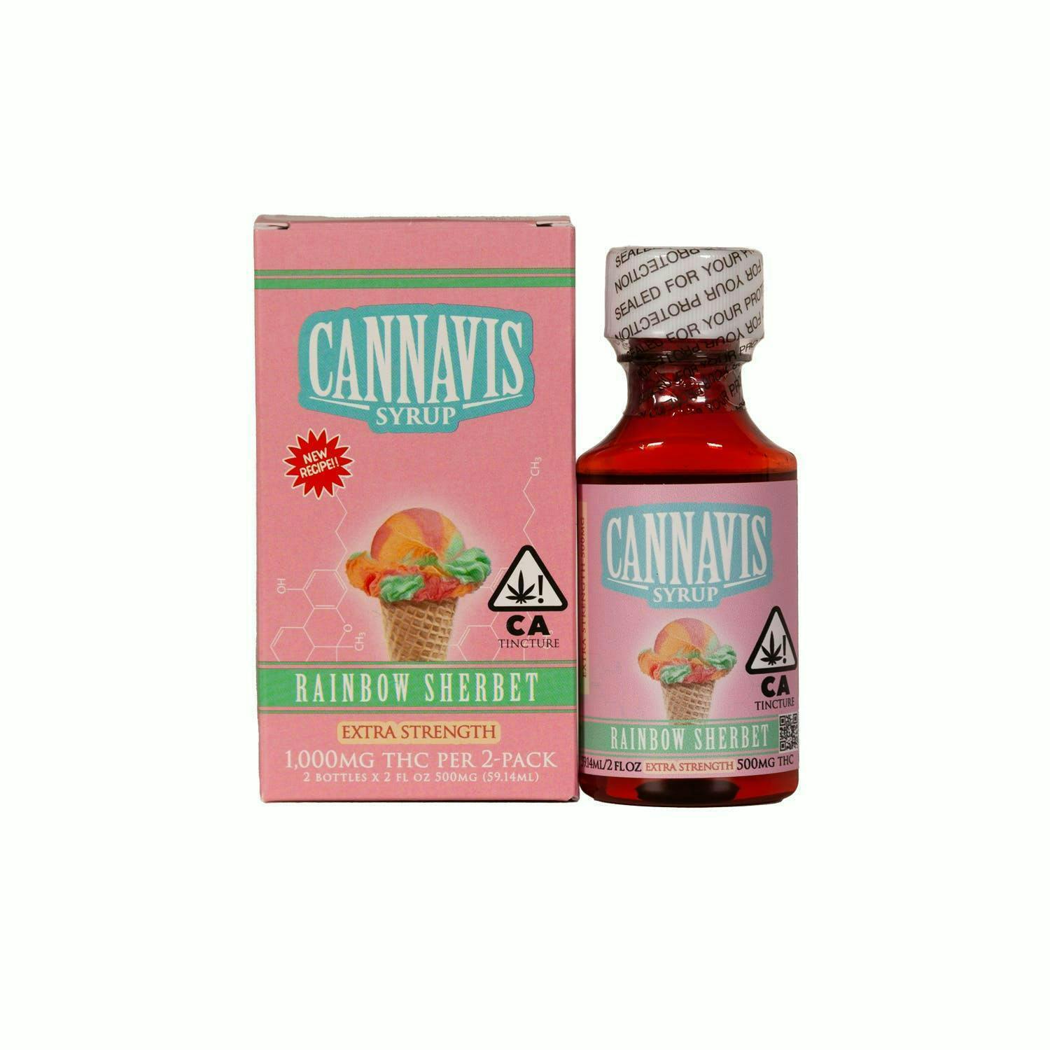 Photograph of product: Cannavis - Rainbow Sherbert Syrup 1000MG