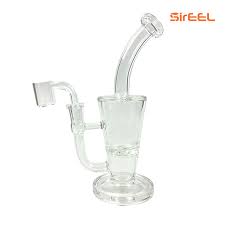 Photograph of product: 8" Bent Neck Taper Turbine Bong