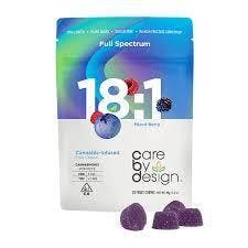 Photograph of product: Care By Design - 18:1 Mixed Berry Gummies