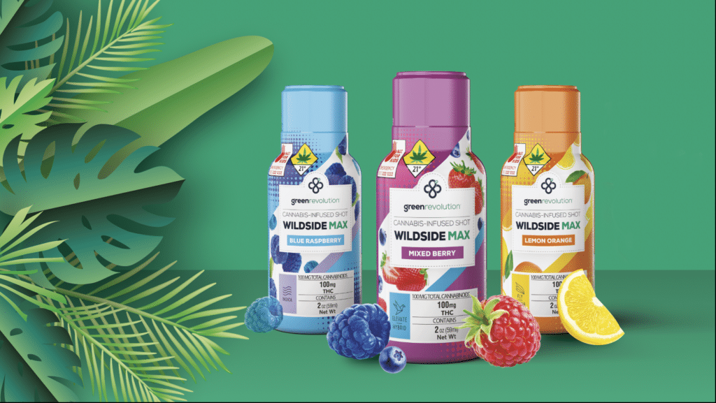 Photograph of product: Wildside Max Shot Blueberry Acai TH-oui:CBN:CBD 2:1:1 Oui'd 200mg