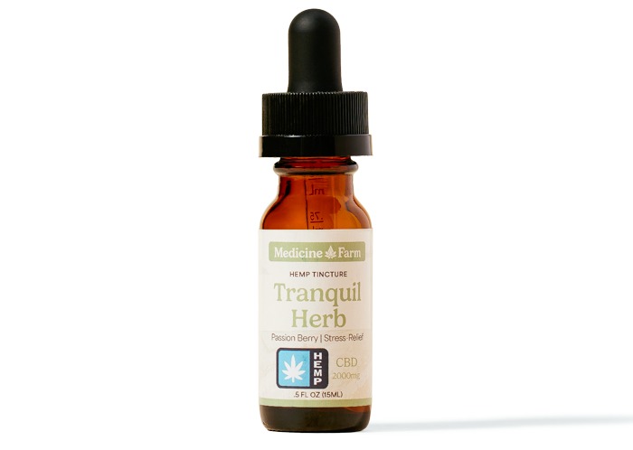 Photograph of product: Tranquil Herb Hemp Tincture 15mL | Stress-Relieving
