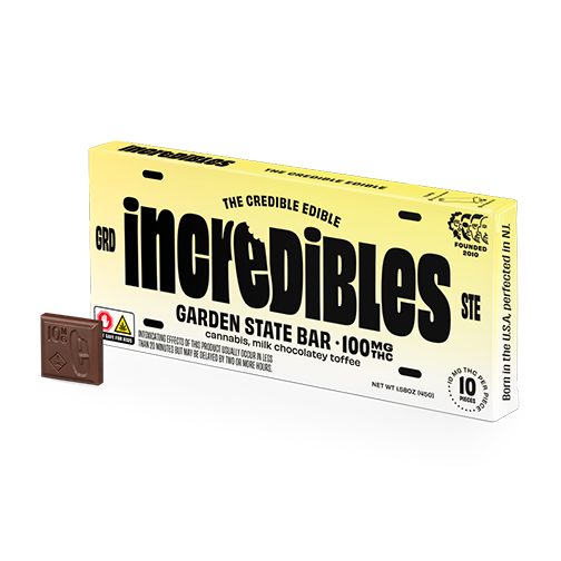Photograph of product: Incredibles - Garden State Chocolate 100mg