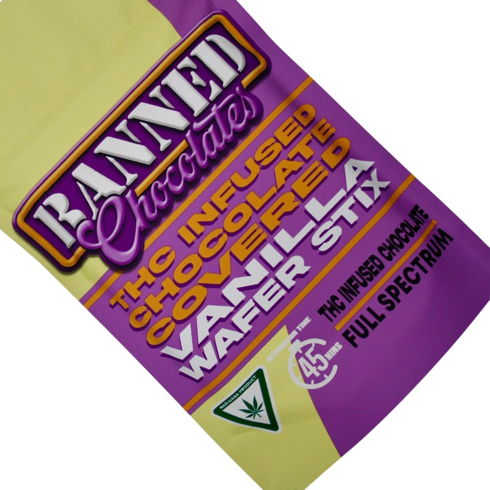 Photograph of product: BANNED | WAFER STIX 200MG (3 PK) |  CHOCOLATE COVERED VANILLA