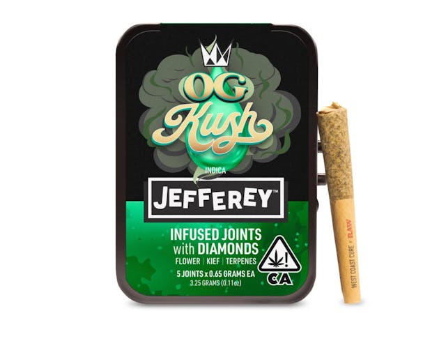 Photograph of product: OG Kush Jefferey | .65g x 5 Pre-Roll Pack