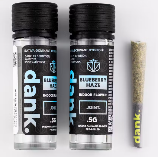 Photograph of product: Dank .5g pre roll- Blueberry Haze