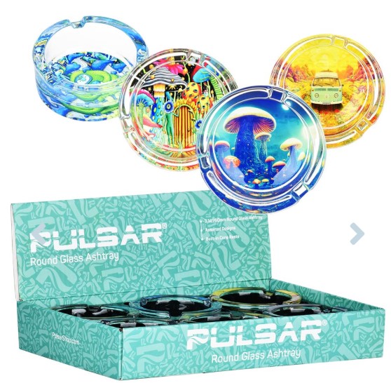 Photograph of product: Pulsar Design Series Round Glass Ashtray