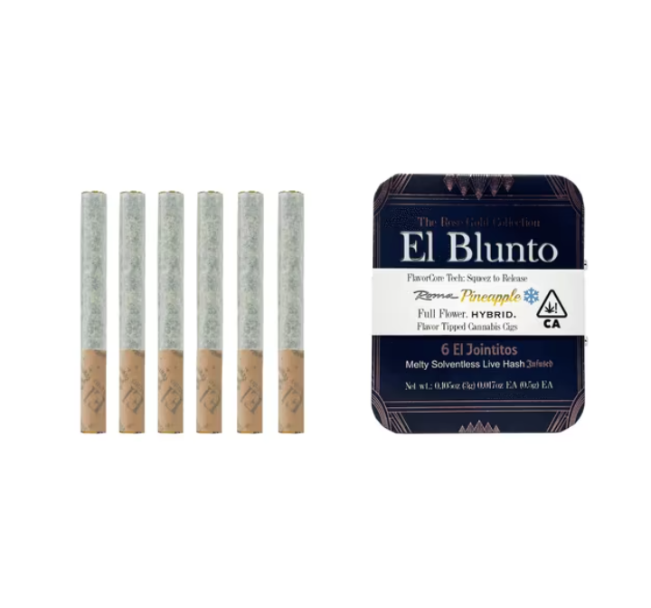 Photograph of product: Roma Pineapple (H) El Jointo Flavor Core 6pk au chocolat INFUSED PREROLLS 3g - El Blunto